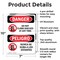 Signmission Do Not Climb Shelves At Any Time Bilingual, 7 in W x Rectangle, Aluminum OS-2PACK-DS-A-710-VS-1788 - alternate 2